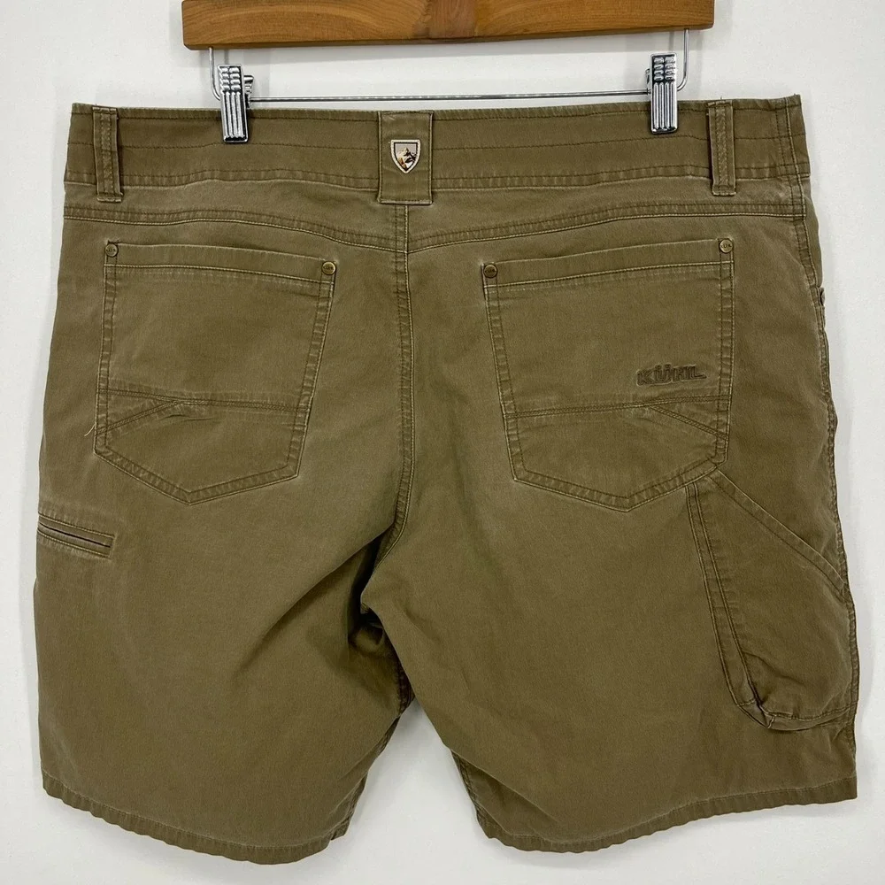 Kuhl Shorts Men's Size 38 Brown Vintage Patina Dye‎ Outdoors Hiking Pockets